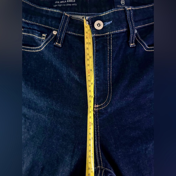 Adriano Goldschmied AG Denim Mila Super High Rise Skinny Ankle Raw Hems Size 28 - Picture 4 of 11